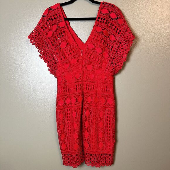 Lulu's Red Flutter Sleeve Bodycon Mini Dress - Picture 8 of 15